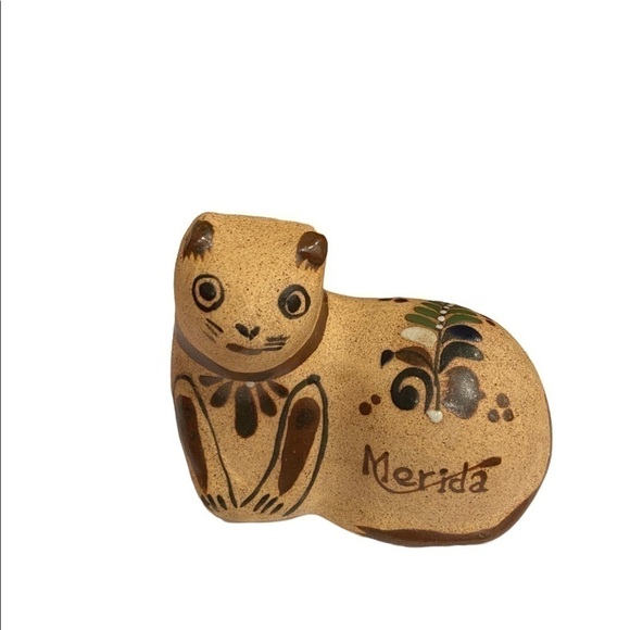 hand Painted Mex Folk Art Cat - Picture 2 of 6